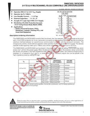 SN65C3222PWR datasheet  